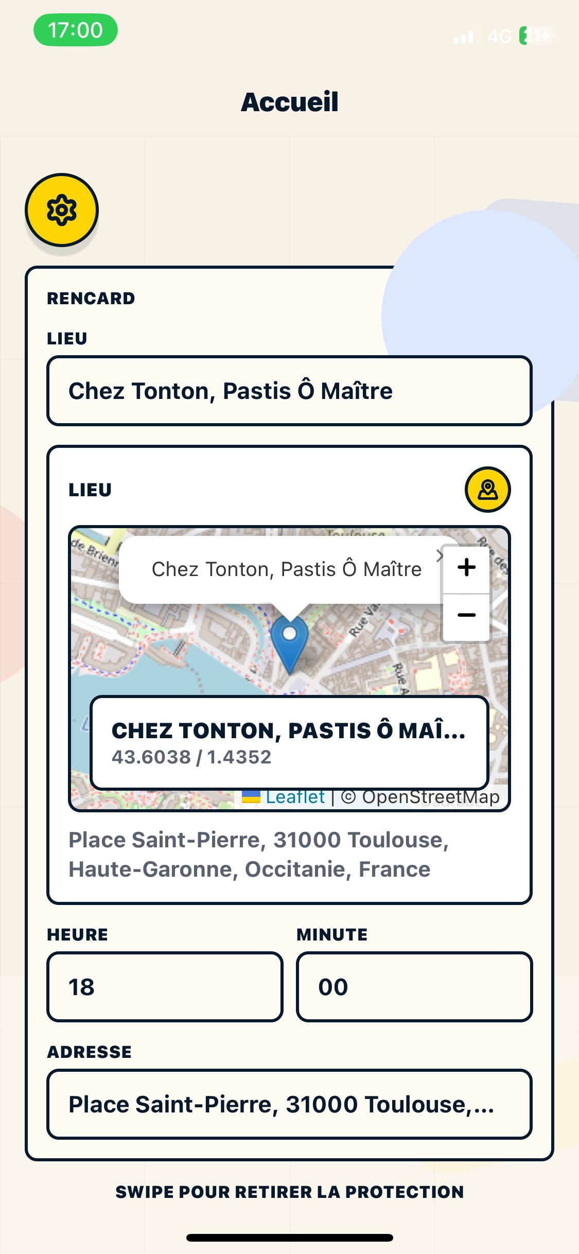 Capture de l'ecran d'accueil de Mates